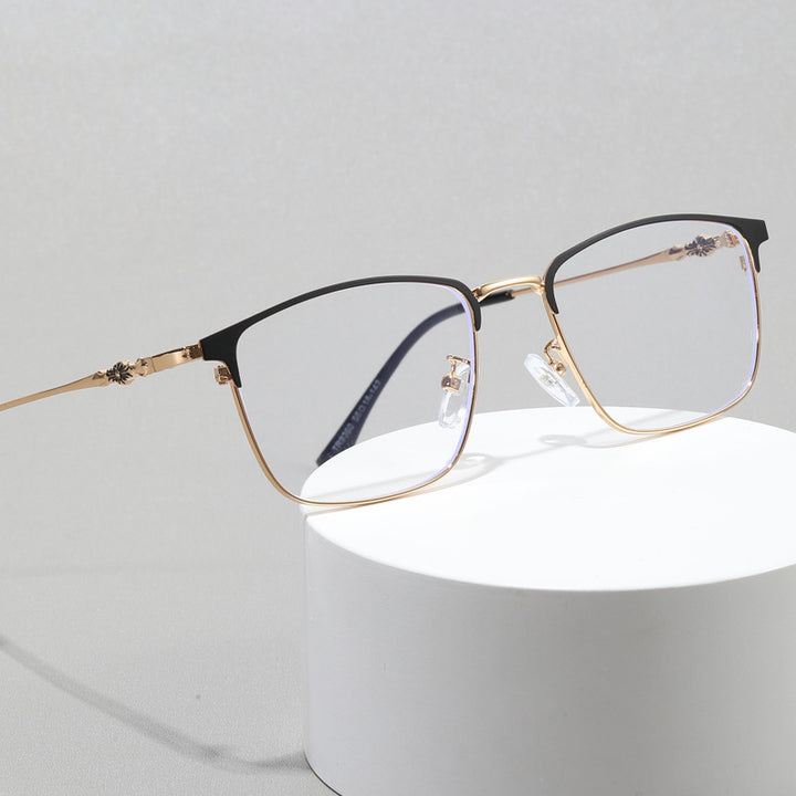 Damen modische quadratische Brille mit elegantem Metallrahmen Karnz