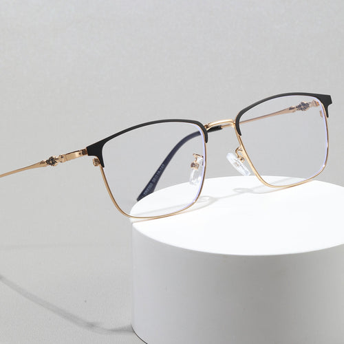 Damen modische quadratische Brille mit elegantem Metallrahmen Karnz
