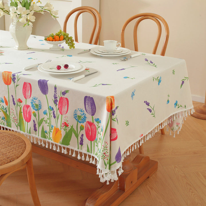 Dekorativer floraler Drucktischdecke
