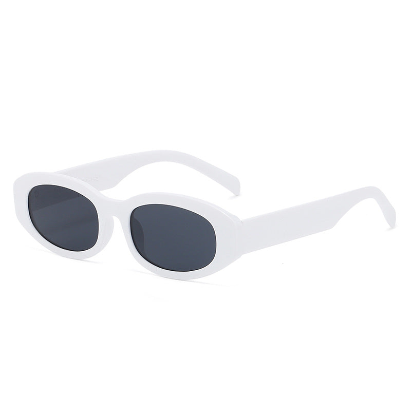 Damen modische Sonnenbrille im minimalistischen Ovaldesign Karnz