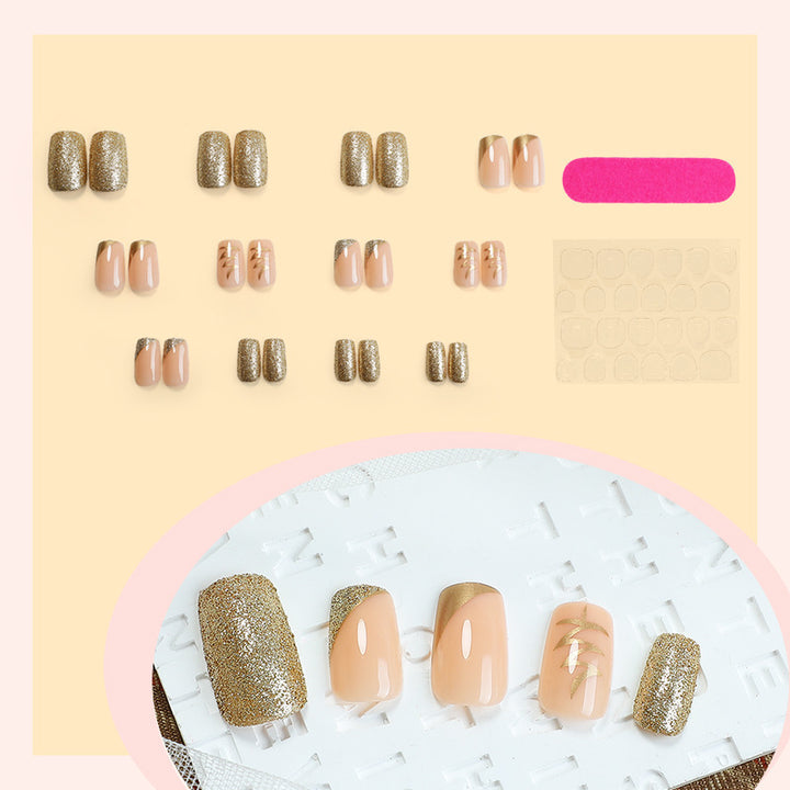 Elegantes Luxus Press-On Nagelset Karnz