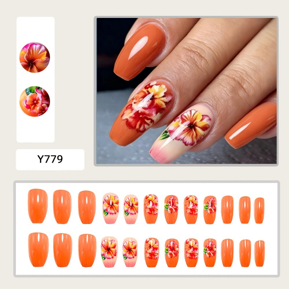Kunstnägel mit Floralem Tropfen-Design Karnz