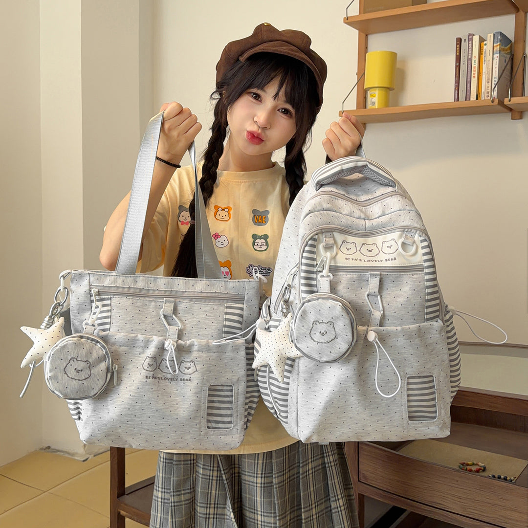 Multi-Taschen Sternmuster Rucksack Karnz