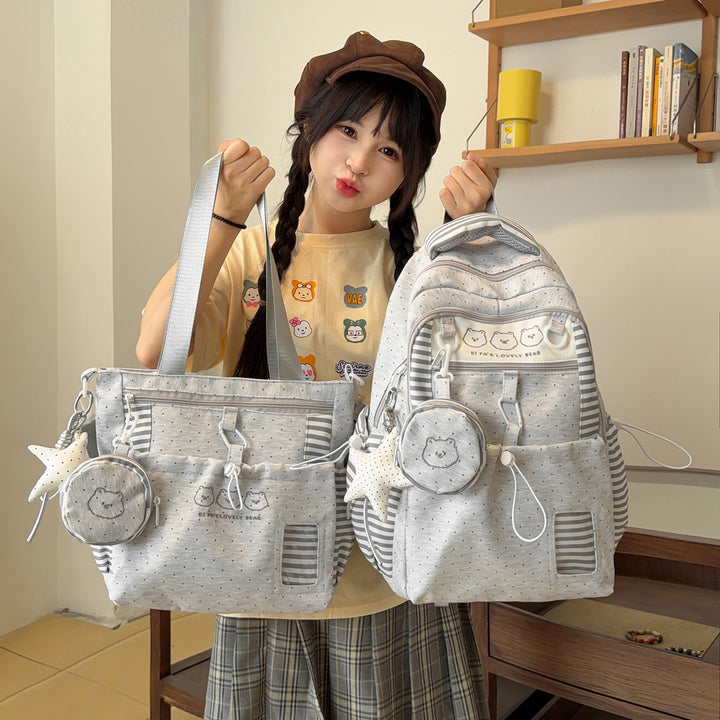 Multi-Taschen Sternmuster Rucksack Karnz
