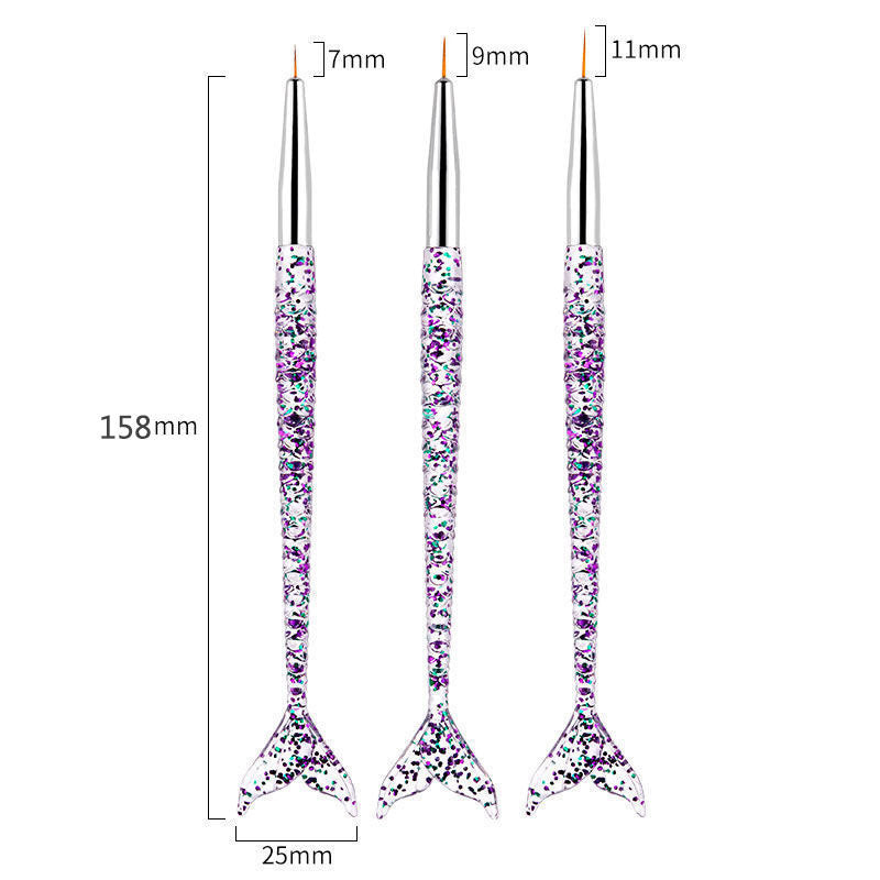 Mermaid Tail Nail Art Pinselset Karnz