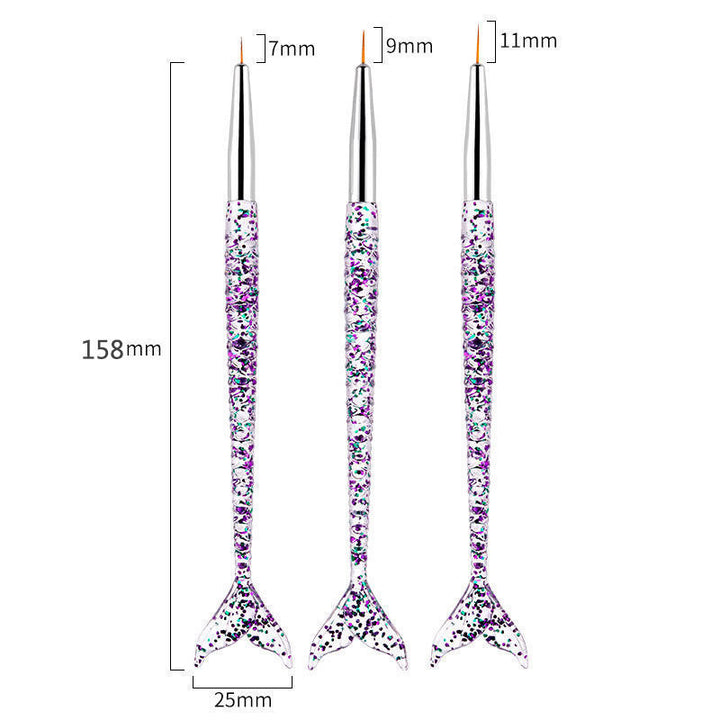 Mermaid Tail Nail Art Pinselset Karnz