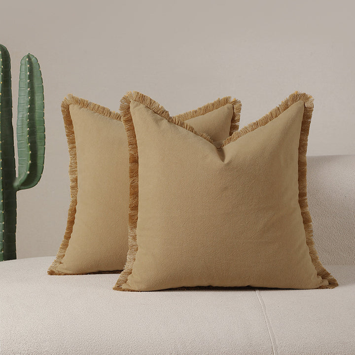 Fransende dekorative Wurfpillows