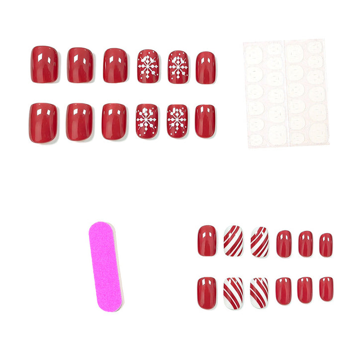 Festliches Winter Nagelkunst Set Karnz