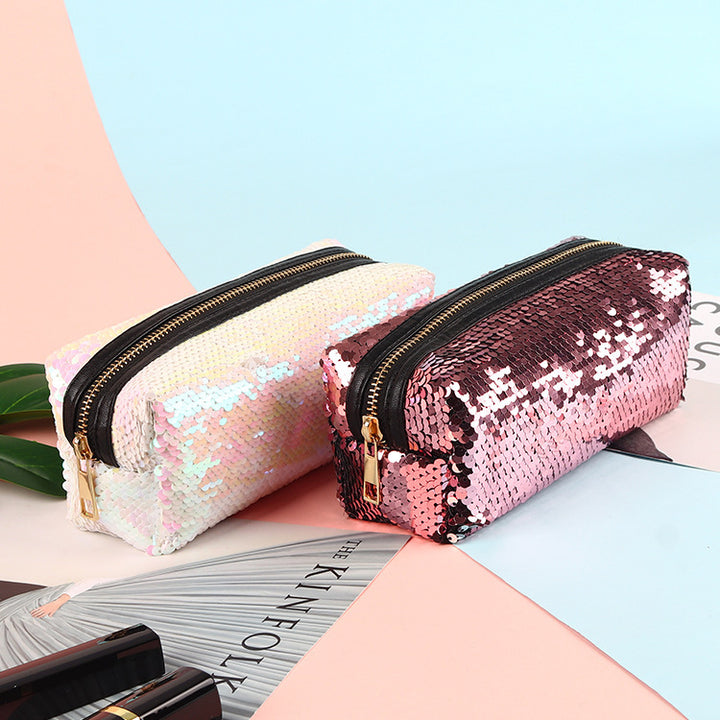 Glitzernder Pailletten-Make-up-Organizer