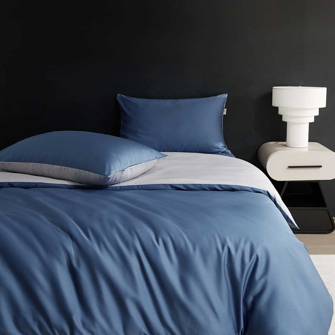 Wendbare Premium-Baumwollsatin-Bettgarnitur mit seidenweichem Finish