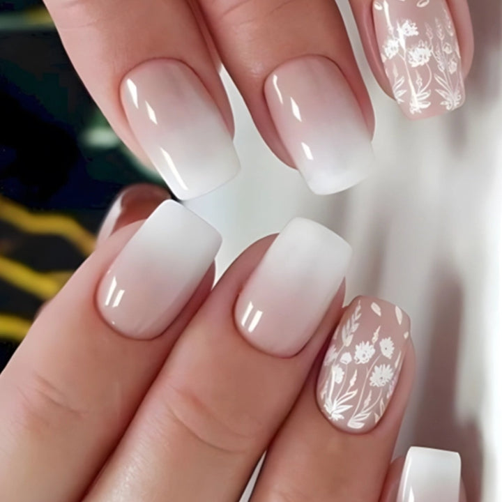 Elegantes Ombre Press-On Nagelkunst Set Karnz