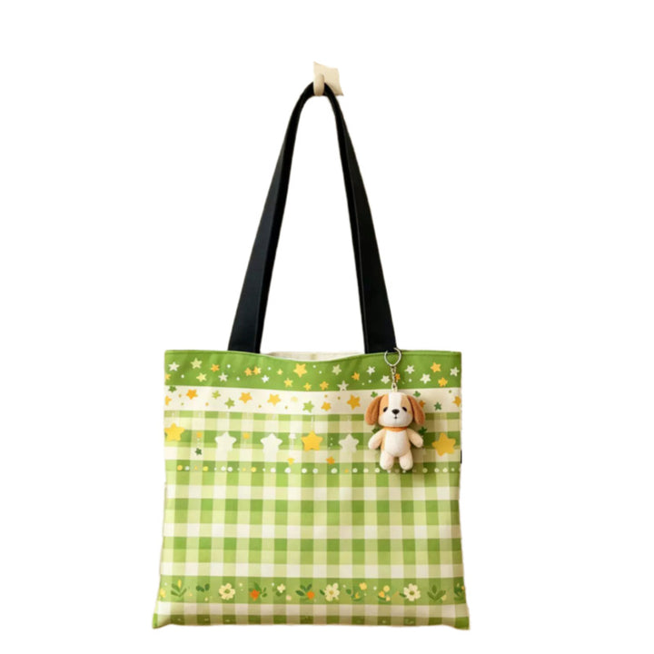 Verspielte Cartoon-Themen Canvas-Shopper-Tasche