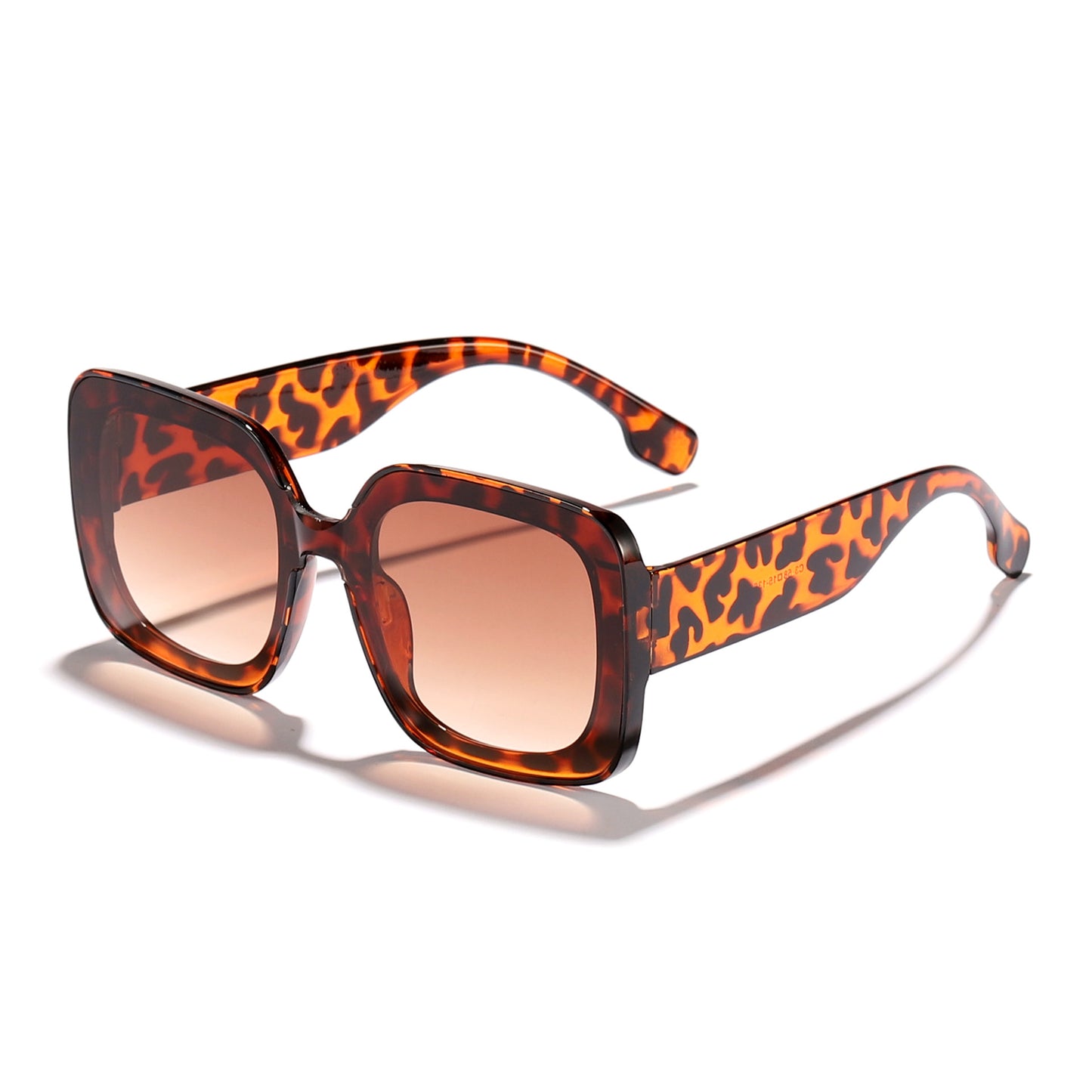 Damen quadratische Sonnenbrille mit innovativem transparenter Rahmendesign Karnz