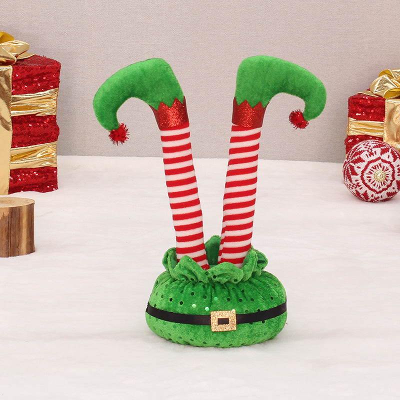 Weihnachtsplüschfigur mit beweglichen Elfensäulen