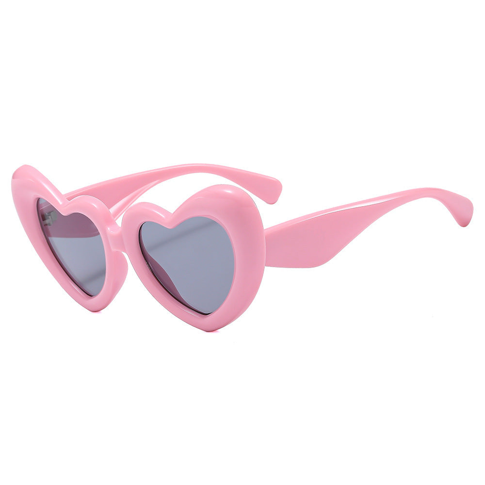 Damen Herzförmige Sonnenbrille mit stylischem Rahmen Karnz