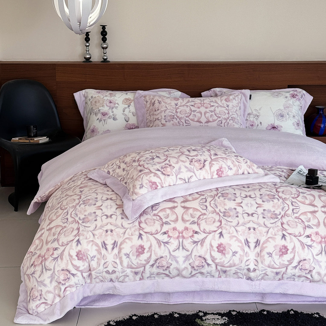 Bettbezug-Set mit feinem Paisley-Muster, Wendefunktion und weich angerautem Innenbezug