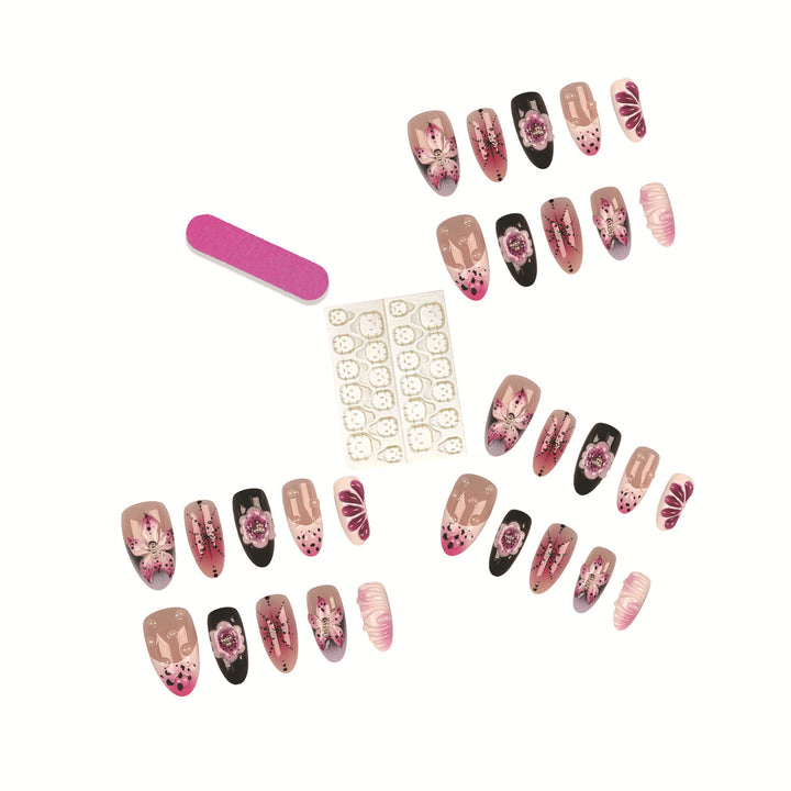 Künstlerisches florales Nagelkunst-Set