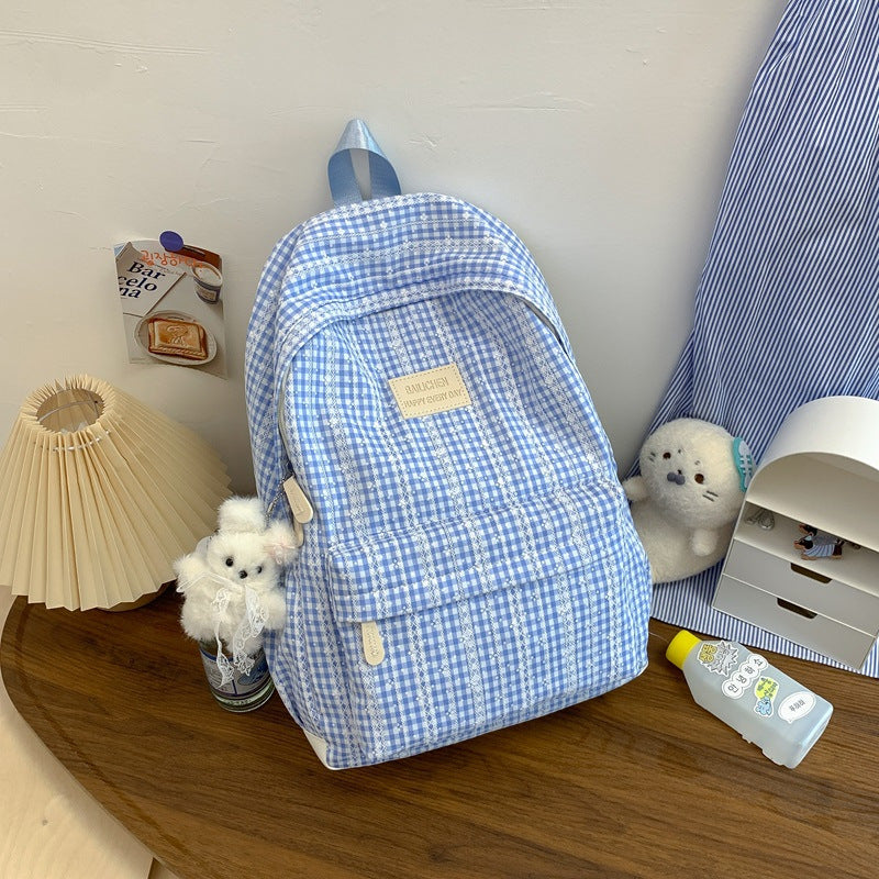Karo-Muster Freizeit-Rucksack