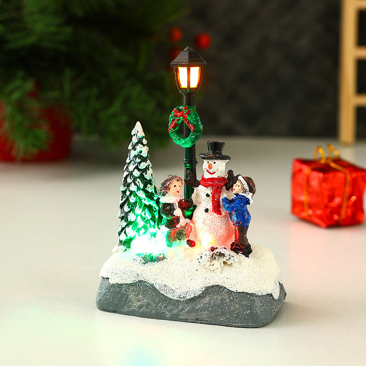 Nostalgische Weihnachtsdorf Szene Karnz