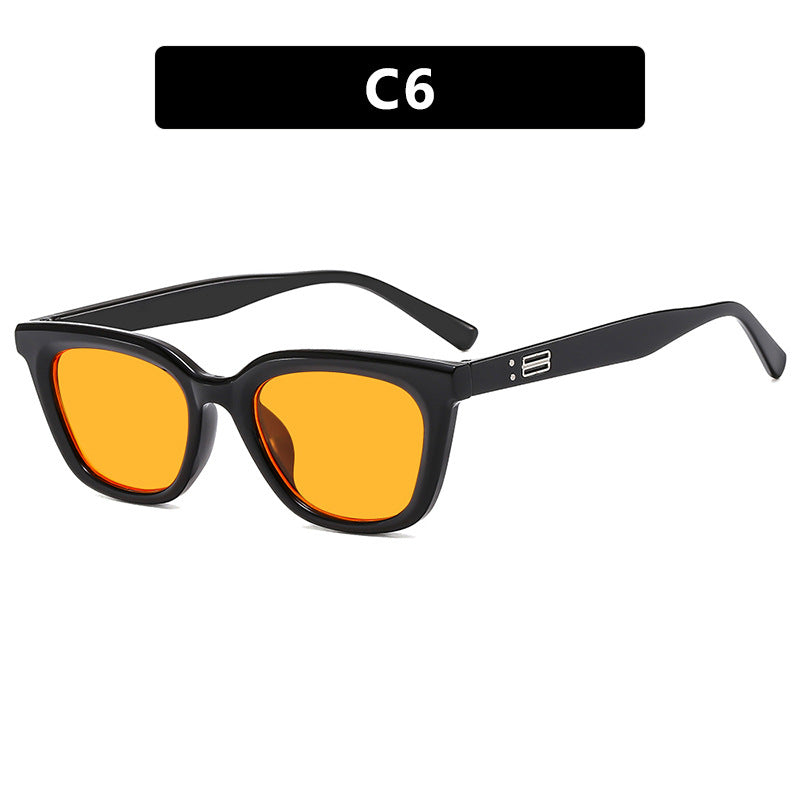 Damen stylische Sonnenbrille im modernen Design mit breitem Rahmen Karnz