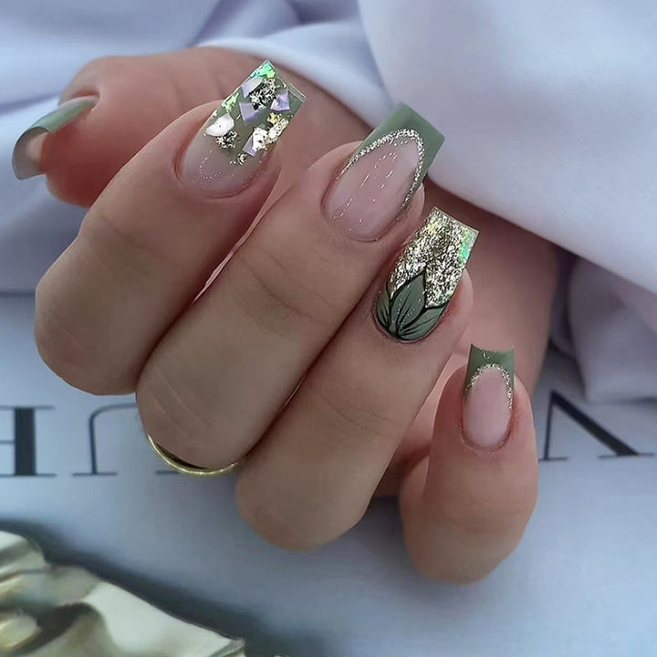 Dekorative Blumen Nagelkunst Verlängerungen Karnz