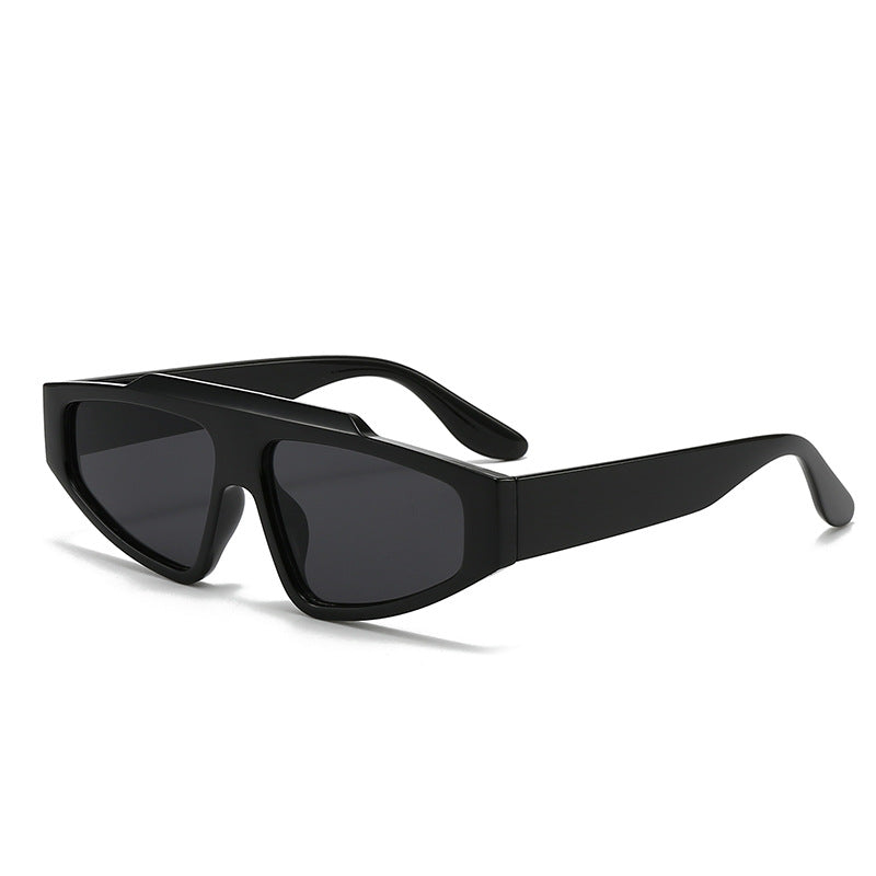 Damen futuristische Designer-Sonnenbrille mit markantem Rahmen Karnz