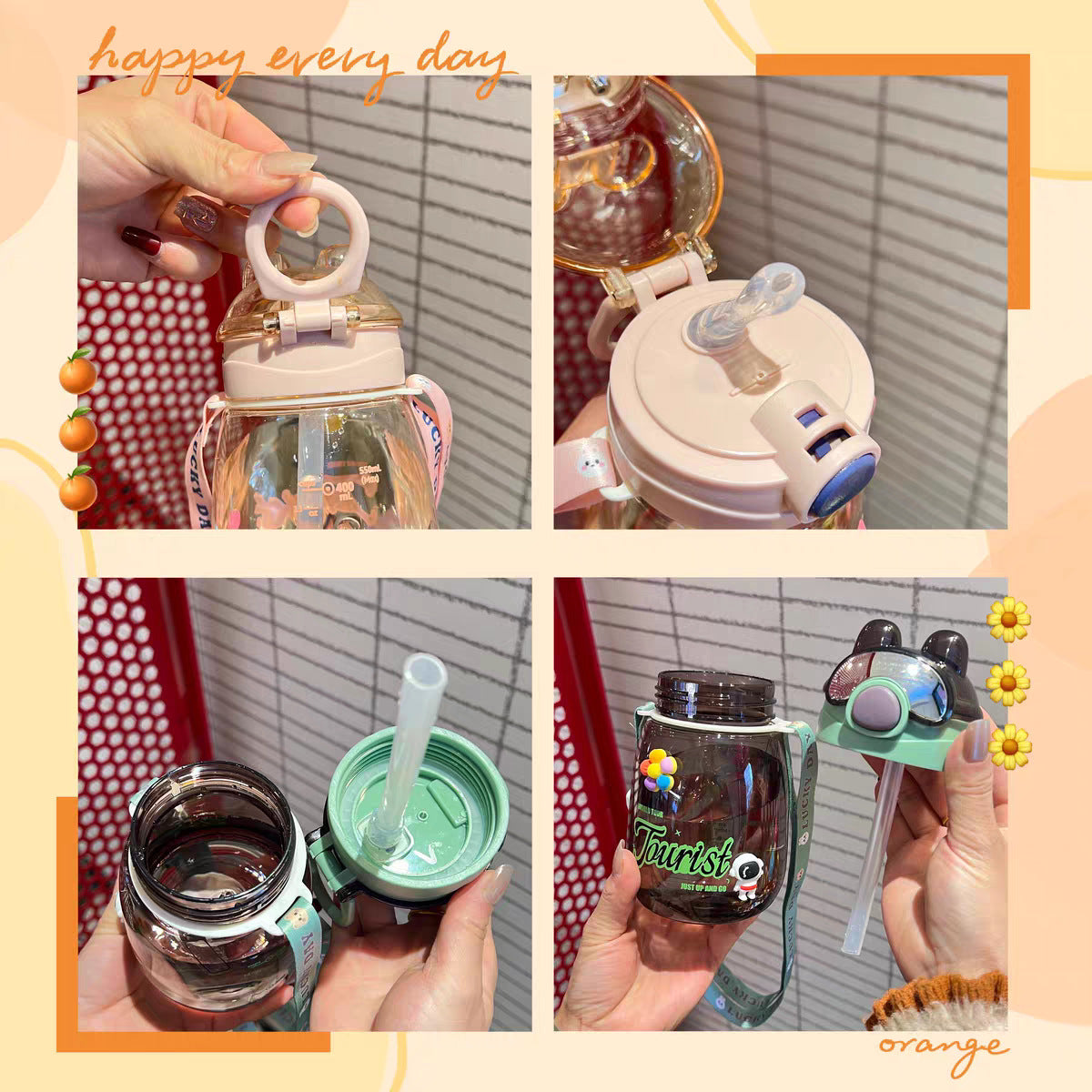 Damen Verspielte BPA-freie Trinkflasche mit einzigartigem Design Karnz