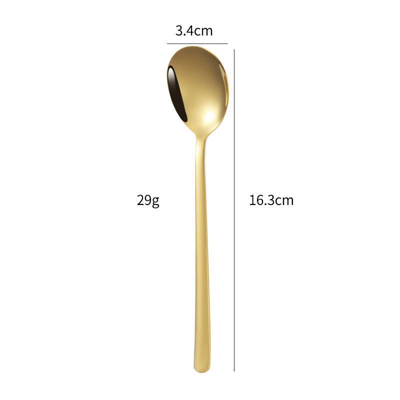 Eleganter Dessertlöffel mit Luxuriöser Goldener Oberfläche Karnz