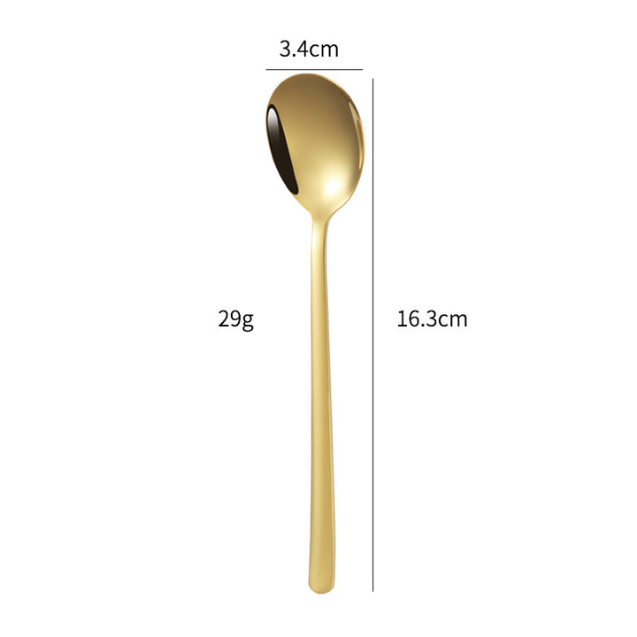 Eleganter Dessertlöffel mit Luxuriöser Goldener Oberfläche Karnz