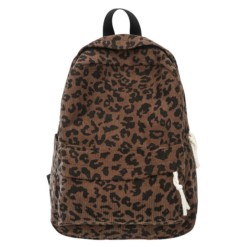 Stilvolle Leoparden-Print Cordura Rucksack