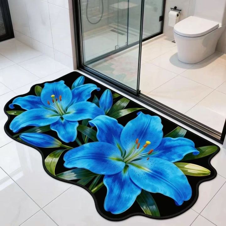 Florales Duschmatte