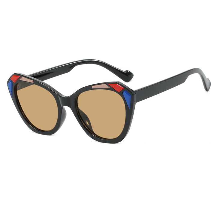 Damen Katzenaugen-Sonnenbrille mit modischen Details Karnz