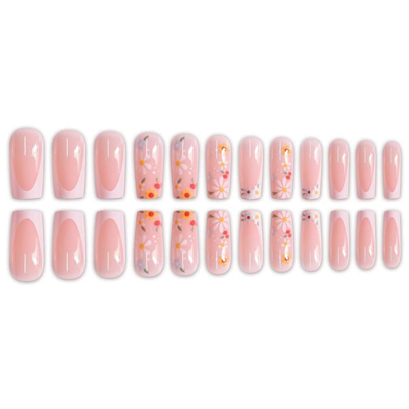 Florale Acryl-Nagelkunst Karnz