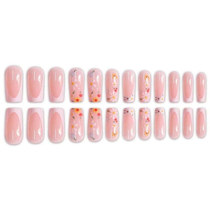 Florale Acryl-Nagelkunst Karnz