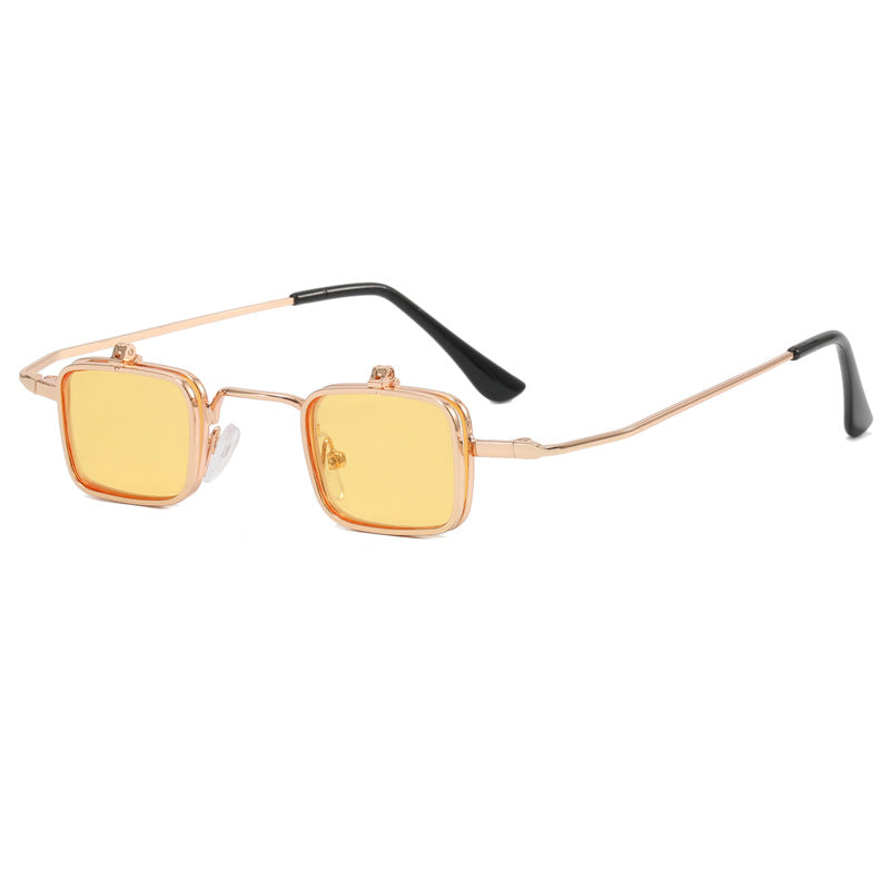 Damen Designer-Sonnenbrille mit quadratischem Metallrahmen Karnz