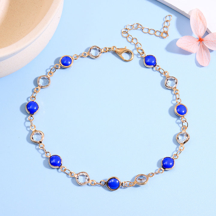 Dekorative Edelstein Fußkette Karnz