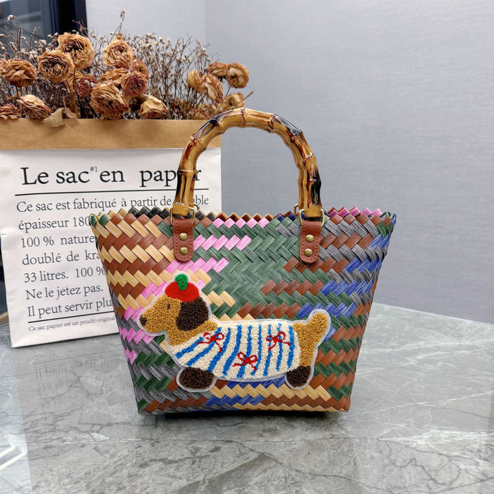 Verspielte Bast Handtasche Karnz