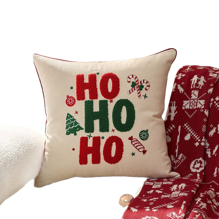 Festlicher getufteter Chenille Merry Christmas Nackenstützkissen