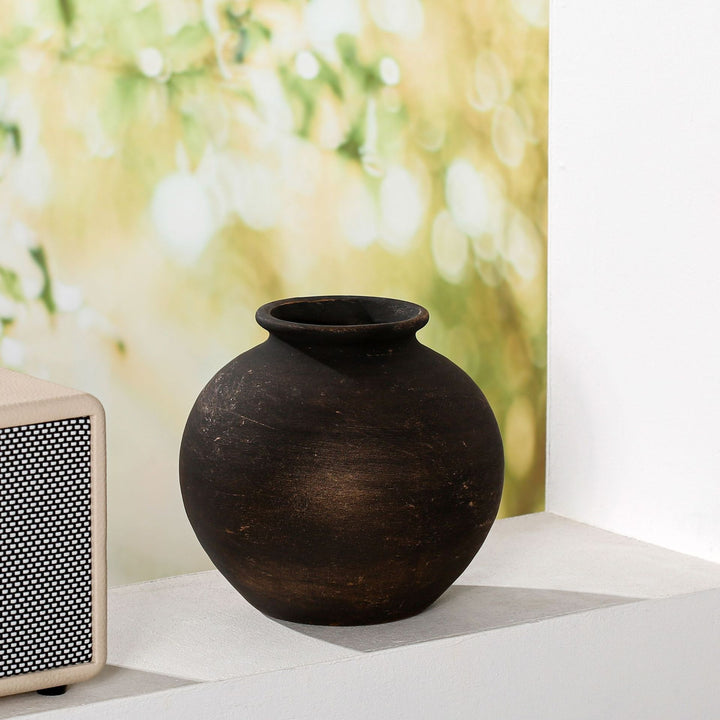 Handgefertigte Terrakotta Vase Karnz