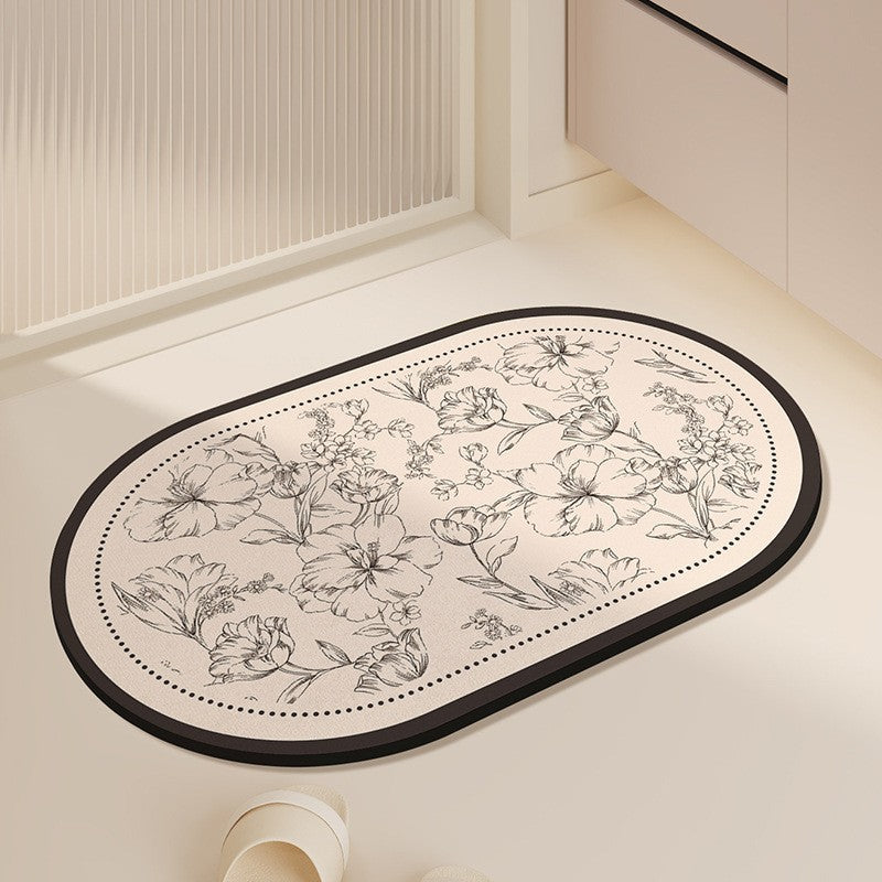 Florales Muster Memory-Schaum Badezimmermatte