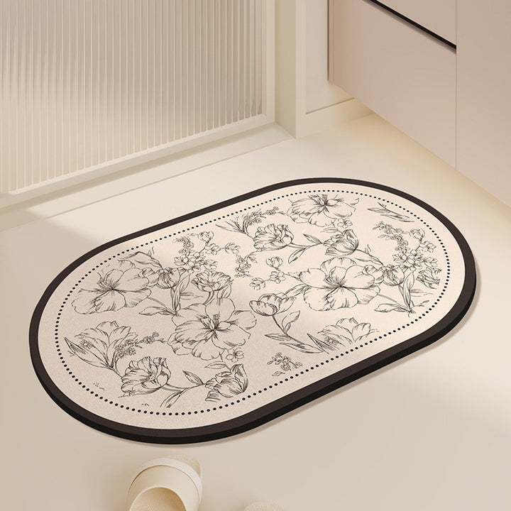 Florales Muster Memory-Schaum Badezimmermatte
