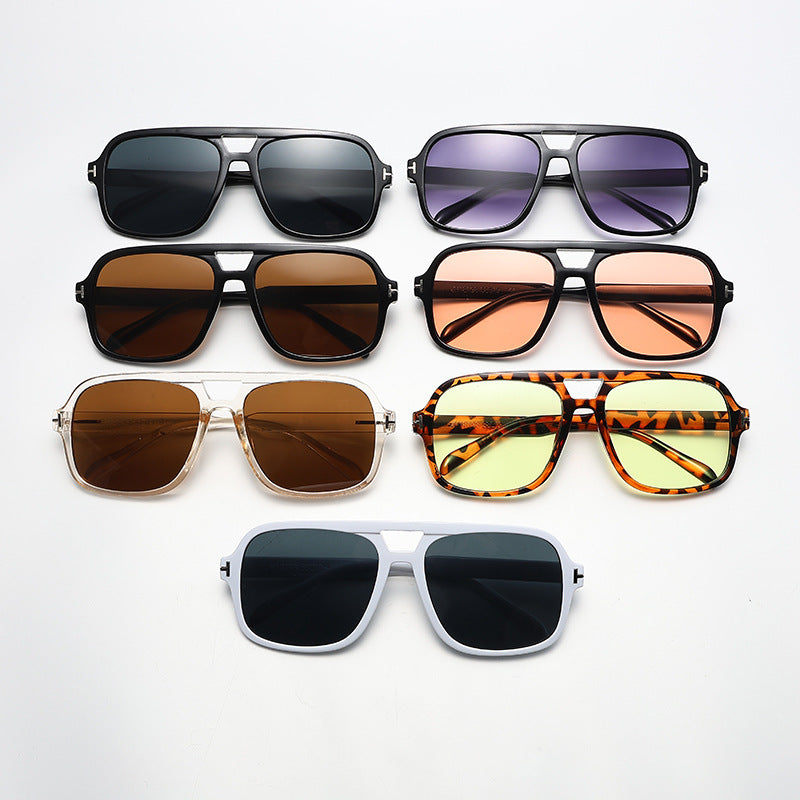 Damen Modische quadratische Sonnenbrille mit robustem Rahmen Karnz