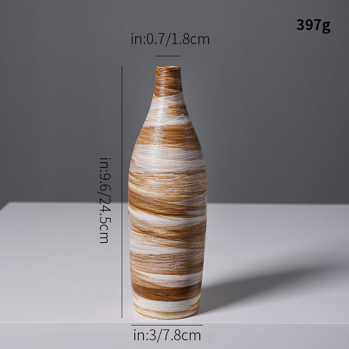 Künstlerische Spiraldesign Keramikvase Karnz