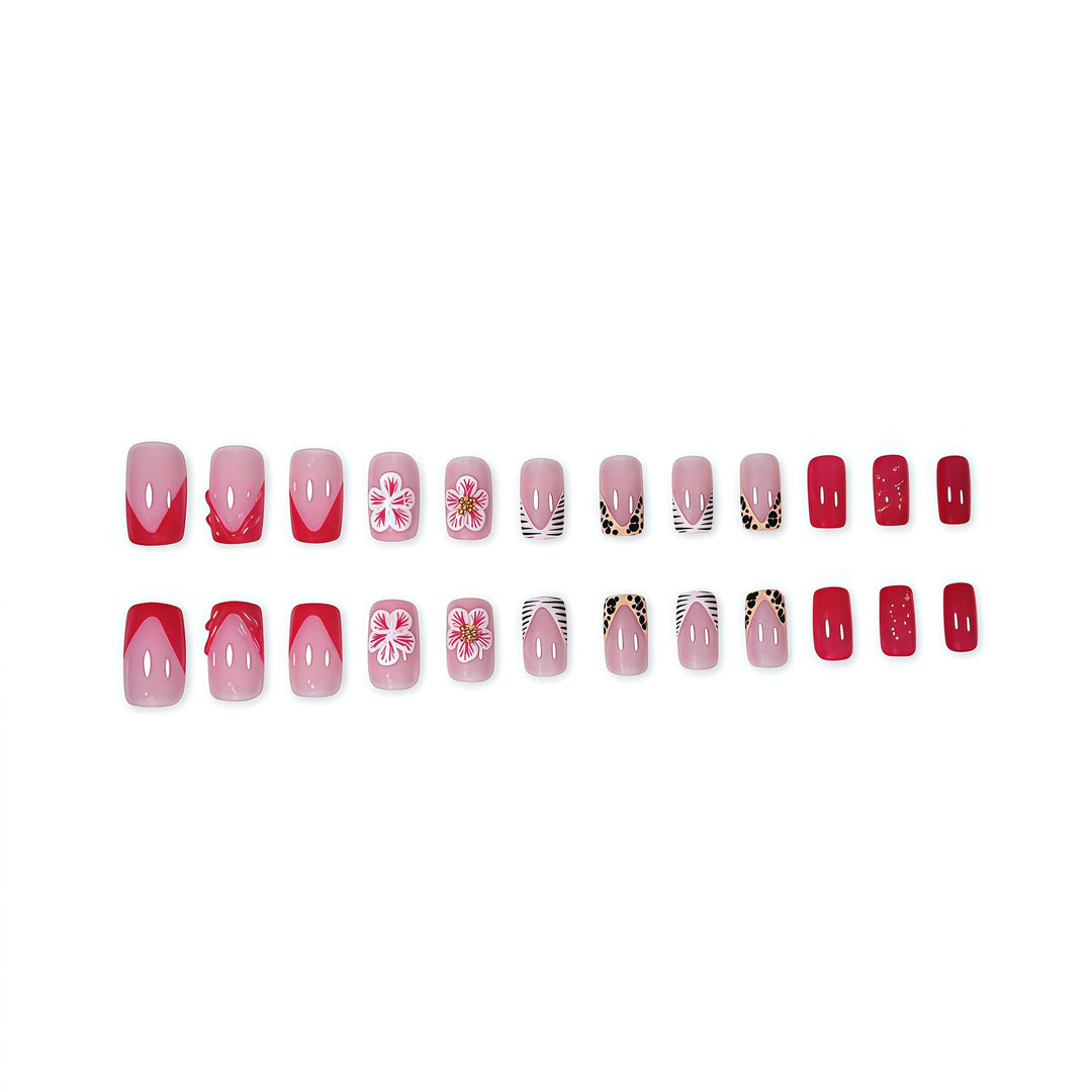 Dekorative Künstlerische Press-On Nagelset Karnz