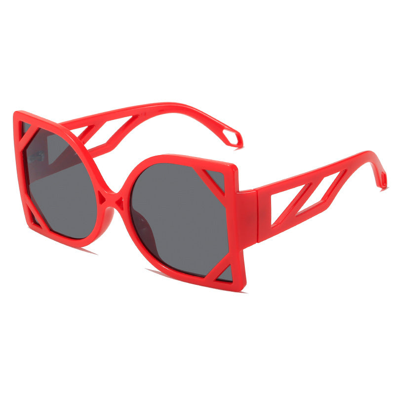 Damen geometrische Sonnenbrille mit exklusivem Design und UV-Schutz Karnz