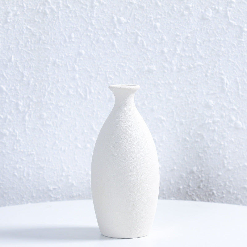 Minimalistischer Texturierter Keramik Blumen Vase Karnz