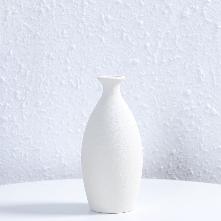 Minimalistischer Texturierter Keramik Blumen Vase Karnz