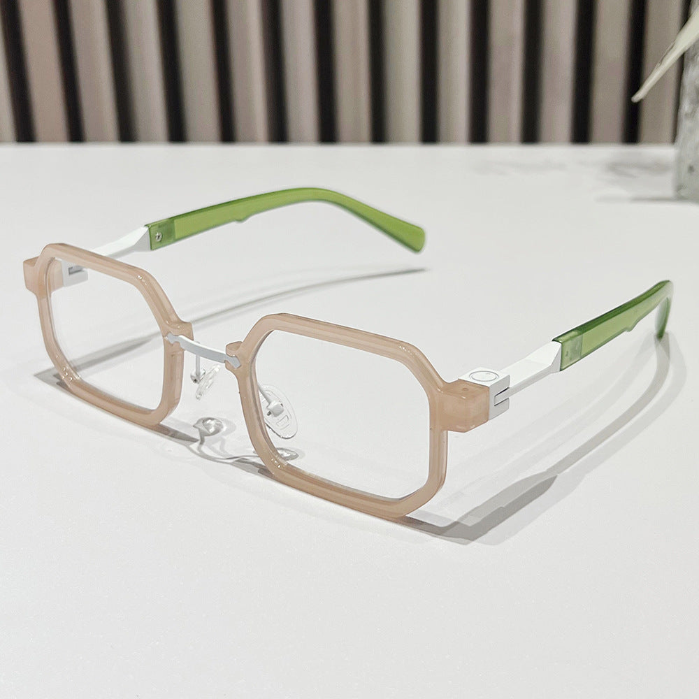 Moderne geometrische rechteckige Sonnenbrille Karnz