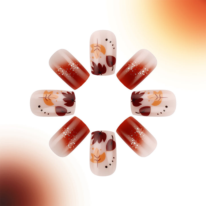 Herbst-Themen Press-On Nagelkunst Karnz