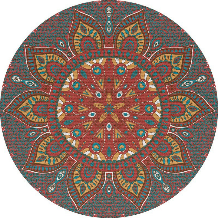 Mandala-inspirierter dekorativer Teppich Karnz